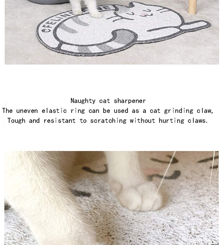 Cat Litter Pad Anti-Cat Litter Bring Out the Cat Rubbing Foot Pad Cat Litter Box Mat Cat Toilet Mat (Color : Gray, Size : 18.89 28.74 0.31In) Animals & Pet Supplies > Pet Supplies > Cat Supplies > Cat Litter Box Mats YJS   