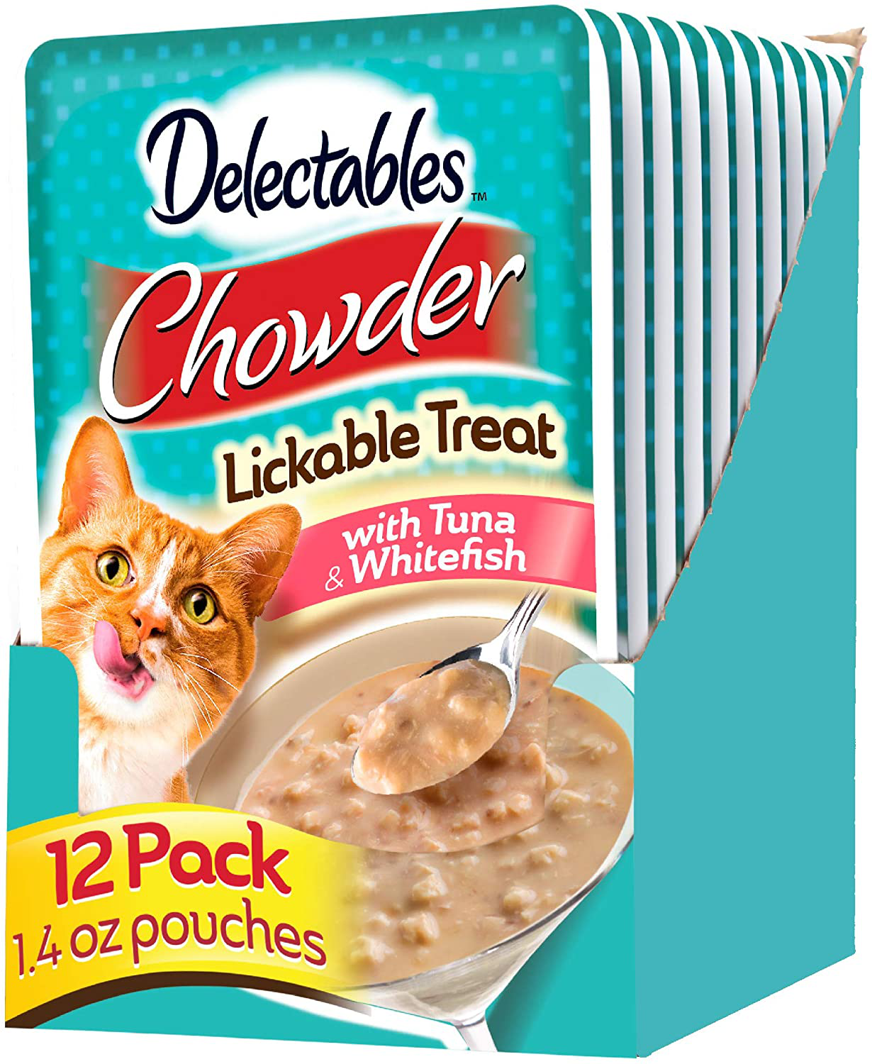 Hartz Delectables Chowder Lickable Wet Cat Treats for Kitten, Adult & Senior Cats, Multiple Flavors Animals & Pet Supplies > Pet Supplies > Cat Supplies > Cat Treats Hartz Tuna & Whitefish 1.4 Ounce (Pack of 12) 