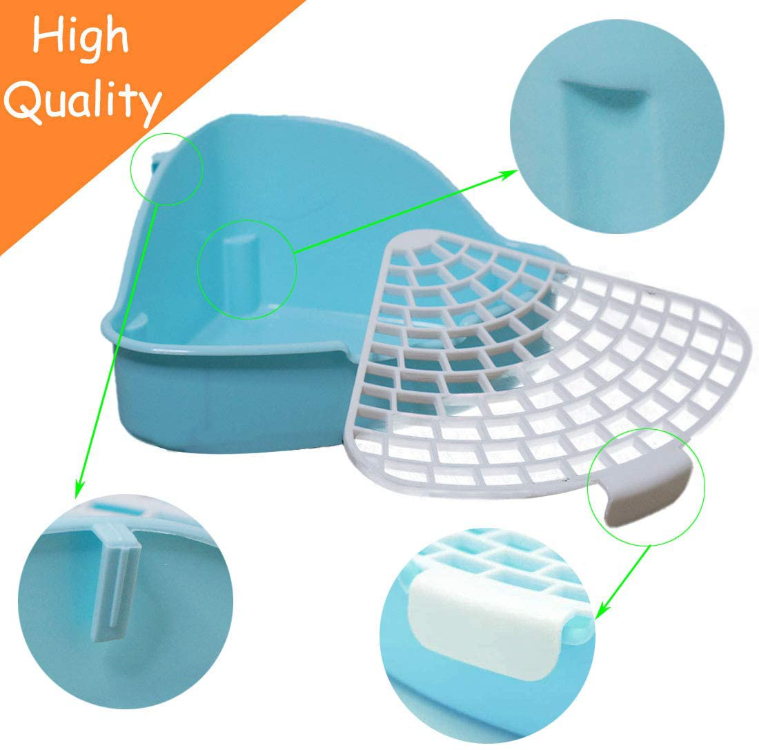 Hamiledyi Bunny Litter Pet Toilet Potty Trainer Corner Pan Bedding Box for Small Animal Guinea Pig Ferret Hamster Dwarf Rabbit(White) Animals & Pet Supplies > Pet Supplies > Small Animal Supplies > Small Animal Bedding Hamiledyi   