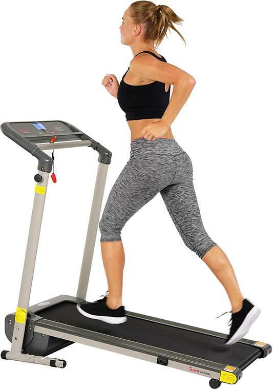 Sunny Health & Fitness Folding Compact Motorized Treadmill - LCD Display, Shock Absorption and 220 LB Max Weight - Sf-T7632,Gray Animals & Pet Supplies > Pet Supplies > Dog Supplies > Dog Treadmills Sunny Health & Fitness   
