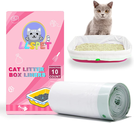 LLSPET Cat Litter Bags Valu-Pack of 10 Counts, Thicken Durable Litter Box Liner for Cats, Drawstring Pets Trash Bags -Tear Resistance,Without Odor (10 Count, 35.8IN17.7IN) Animals & Pet Supplies > Pet Supplies > Cat Supplies > Cat Litter Box Liners LLSPET 10 Count 35.8IN*17.7IN 