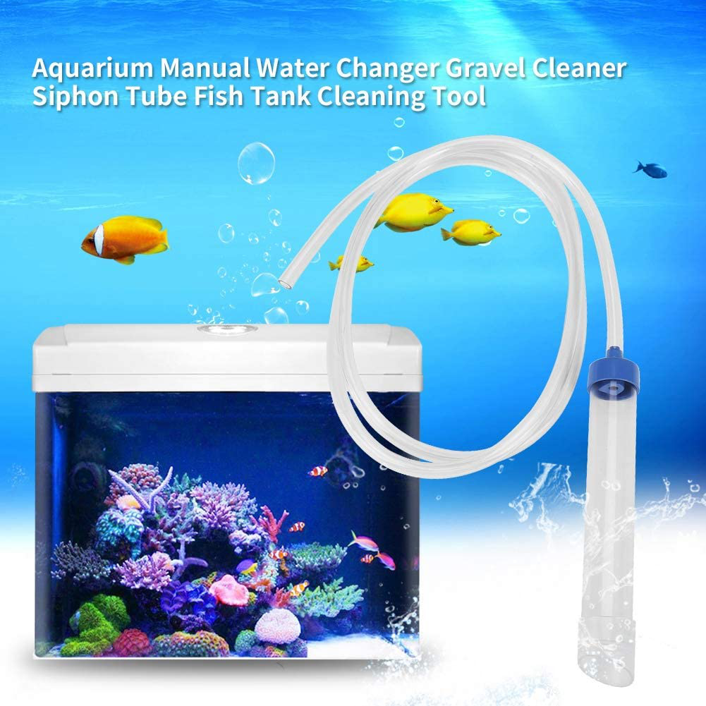Aquarium Manual Water Changer Gravel Cleaner Water Filter Syphon Tube Fluids Transfer Tool PVC Sand Vacuum Cleaning Pump Fish Tank Cleaning Tool with 59In Long Pipe Animals & Pet Supplies > Pet Supplies > Fish Supplies > Aquarium Cleaning Supplies Pssopp   