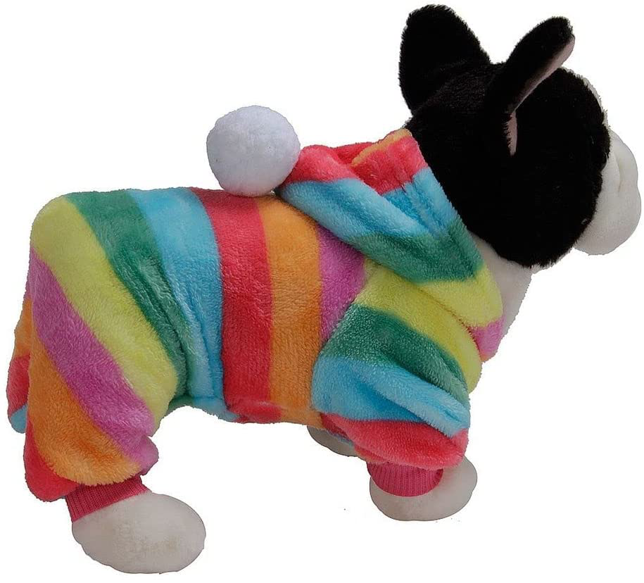 Chezabbey Flannel Dog Costume Dog Cold Weather Coats Cat Apparel Soft Flannel Doggie Jumpsuit Clothes Pet Four Legged Pajamas Elastic Fleece Sweater Outfit Dog Thickened Warm Fleece Clothes Animals & Pet Supplies > Pet Supplies > Cat Supplies > Cat Apparel ChezAbbey   