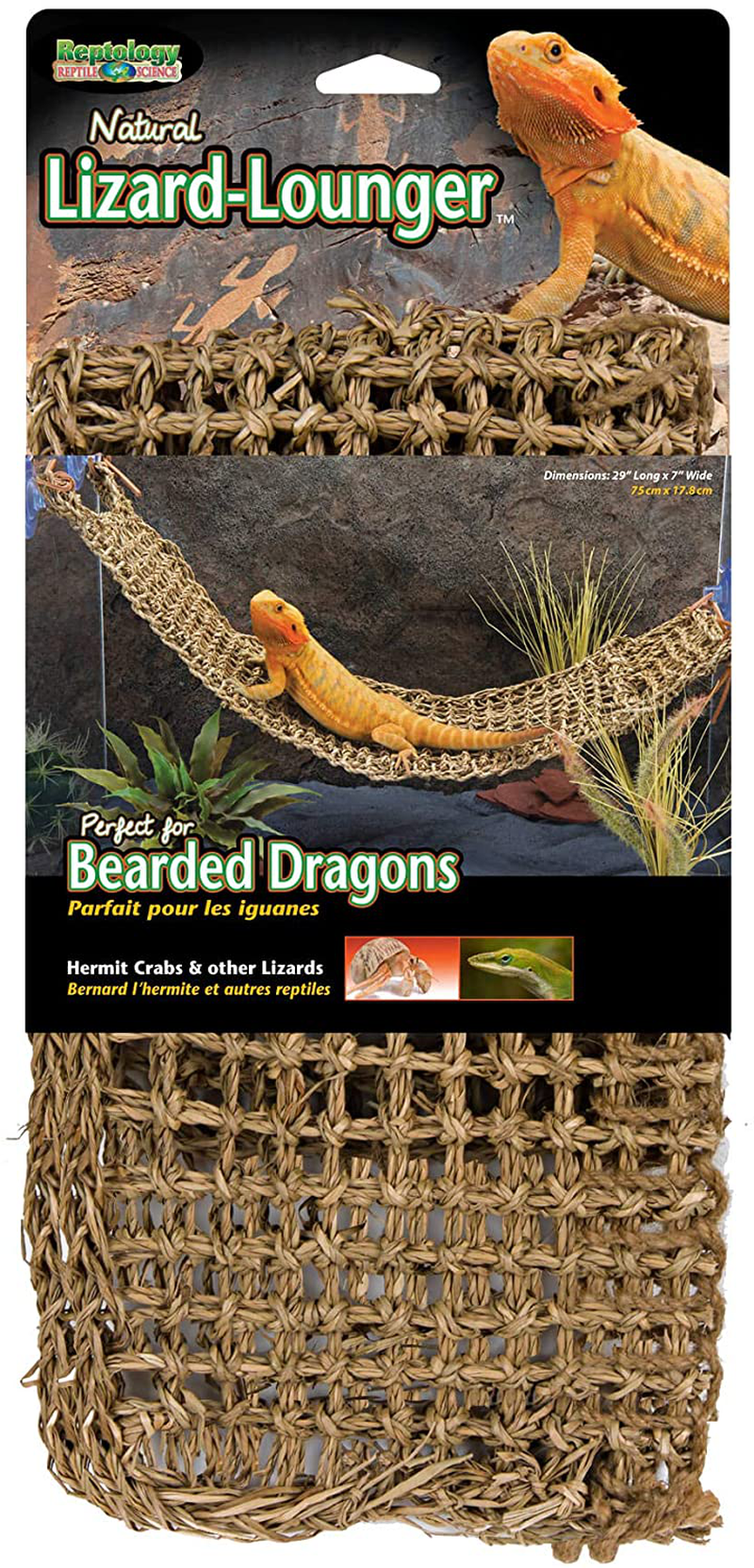 Penn-Plax Reptology Lizard Loungers – 100% Natural Seagrass Fiber – Great for Bearded Dragons, Anoles, Geckos, and Other Reptiles – 6 Sizes & Styles Available Animals & Pet Supplies > Pet Supplies > Reptile & Amphibian Supplies > Reptile & Amphibian Substrates Penn Plax, INC. Extra Large  
