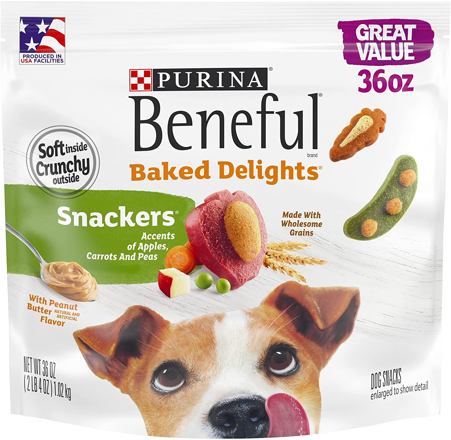 Purina Beneful Made in USA Facilities Dog Training Treats, Baked Delights Snackers - 36 Oz. Pouch Animals & Pet Supplies > Pet Supplies > Dog Supplies > Dog Treats Nestlé Purina PetCare Company   