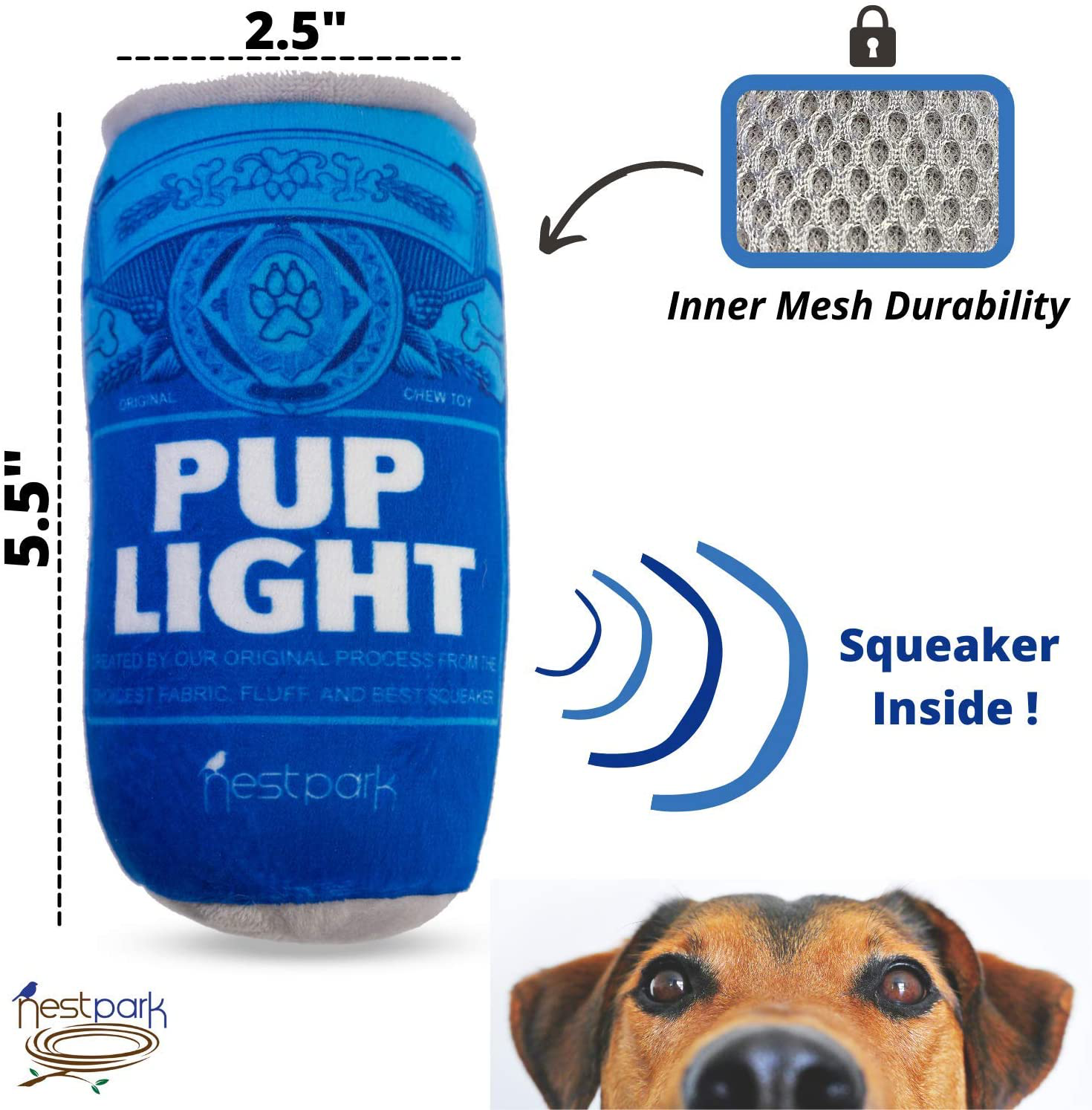 Pup Light and Pups Blue Ribbin - Funny Dog Toys - Plush Squeaky Dog Toys for Medium, Small and Large - Cute Dog Gifts for Dog Birthday - Cool Stuffed Parody Dog Toys (2 Pack) (Mix) Animals & Pet Supplies > Pet Supplies > Dog Supplies > Dog Toys Nestpark   
