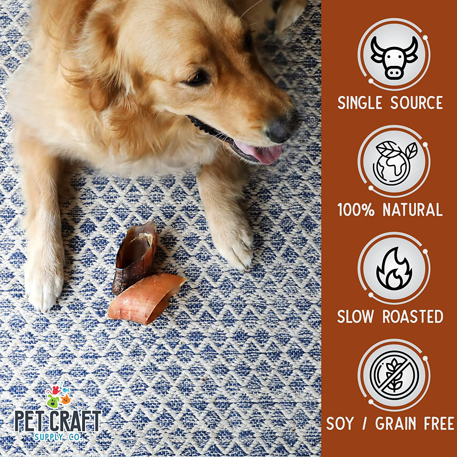 Pet Craft Supply All Natural Healthy Beef Hooves Bones Dog Chews Treats for Aggressive Chewers Long Lasting Rawhide Free Made in USA Premium Slow Roasted for Puppies Small Medium Large Dogs 10 Pack Animals & Pet Supplies > Pet Supplies > Small Animal Supplies > Small Animal Treats Pet Craft Supply   