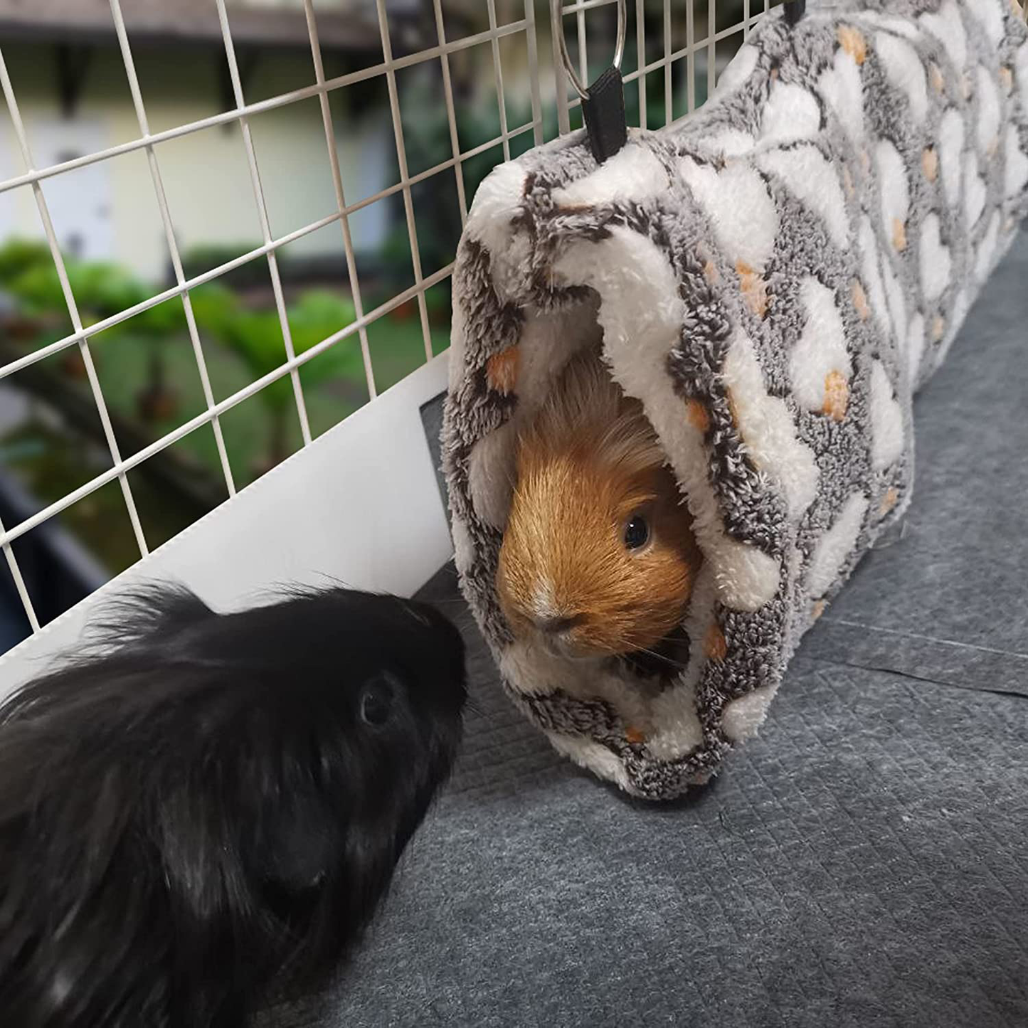 Playcraftz Tunnel Hammock with L-Shape Wood Activity Platforms for Cage Shelves & Wood Perch Ledges for Small Animals Cages and Pets like Hamsters, Mice, Chinchilla, Guinea Pigs, Birds, Rats. Animals & Pet Supplies > Pet Supplies > Small Animal Supplies > Small Animal Habitat Accessories PlayCraftz   