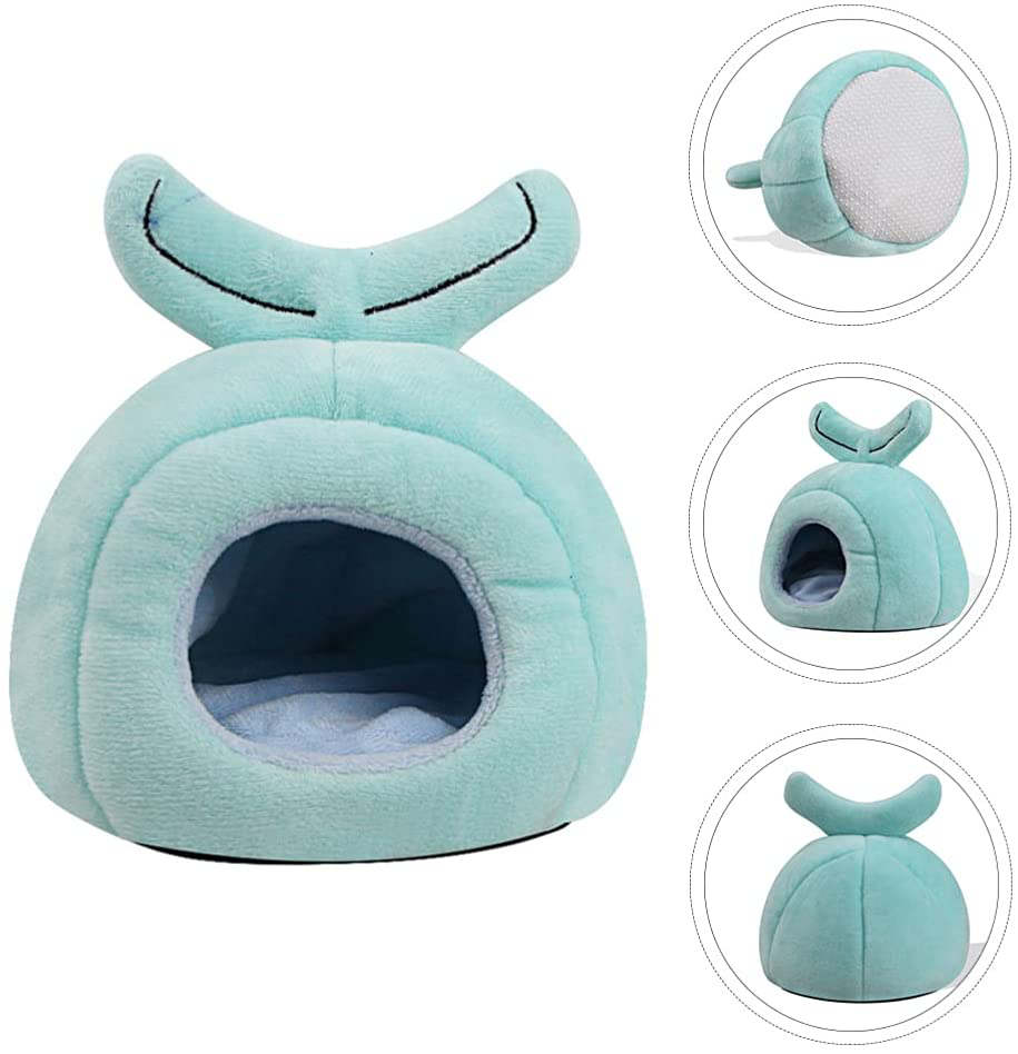 Balacoo Guinea Pig Bed Hedgehog Hamster Hideout Warm House Whale Shape Small Animals Habitat Supplies for Chinchilla Hamster Animals & Pet Supplies > Pet Supplies > Small Animal Supplies > Small Animal Habitat Accessories balacoo   