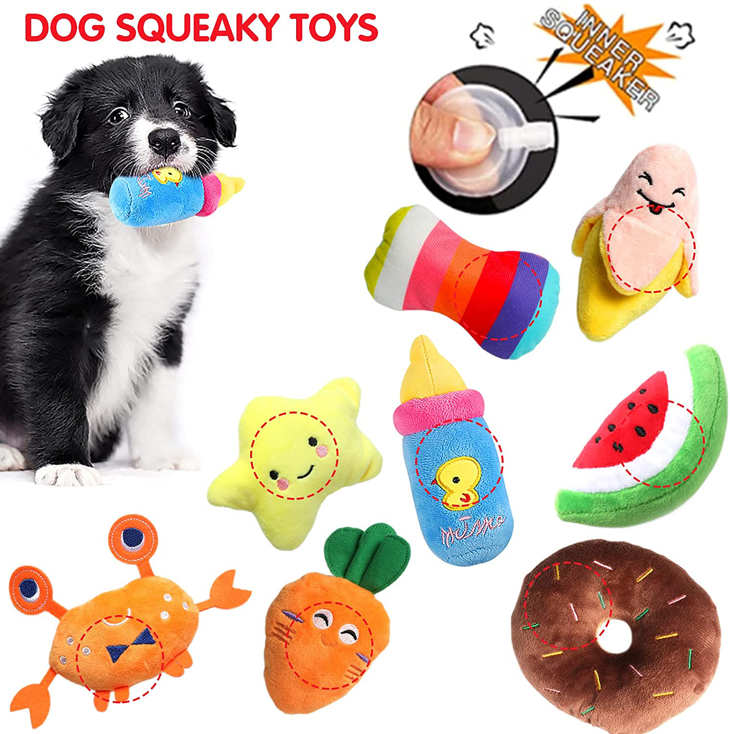 SYEENIFY Puppy Toys for Small Dogs, Teething Toys for Puppies,Cute Pig Toys for Small Dogs,Durable Chew Toys for Puppies,100% Natural Cotton Rope Chew Toys, Safe, Non-Toxic Animals & Pet Supplies > Pet Supplies > Dog Supplies > Dog Toys SYEENIFY   