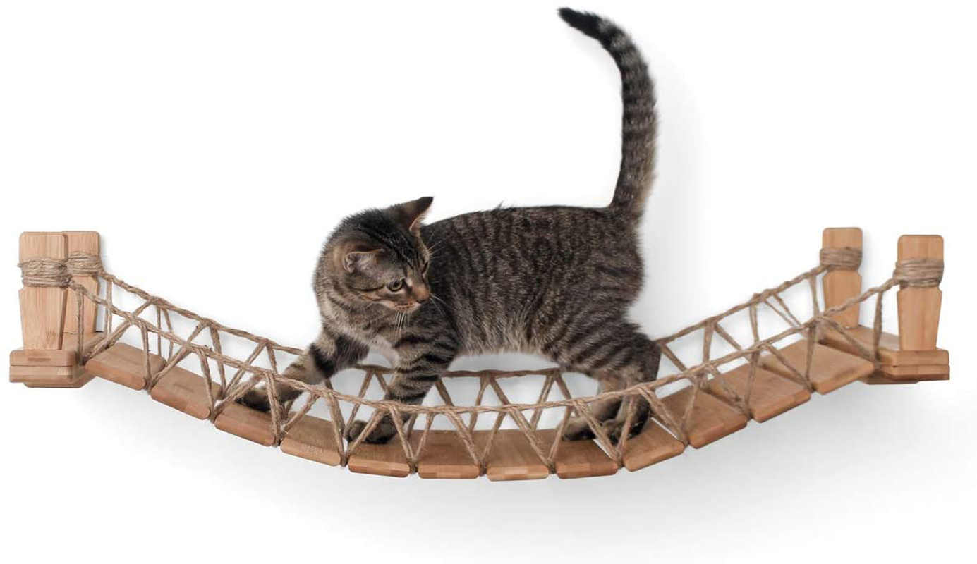 Catastrophicreations Cat Bridge Wall-Mounted Play and Lounge Toy Cat Tree Tower Alternative for Pets