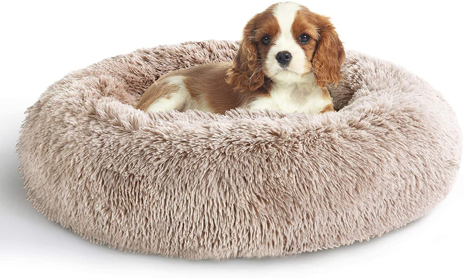 COOSLEEP HOME Calming Dog Bed for Dog & Cat with Faux Fur Donut Cuddler and Non-Slip, Waterproof Base, Machine Washable, Durable (23"/30")