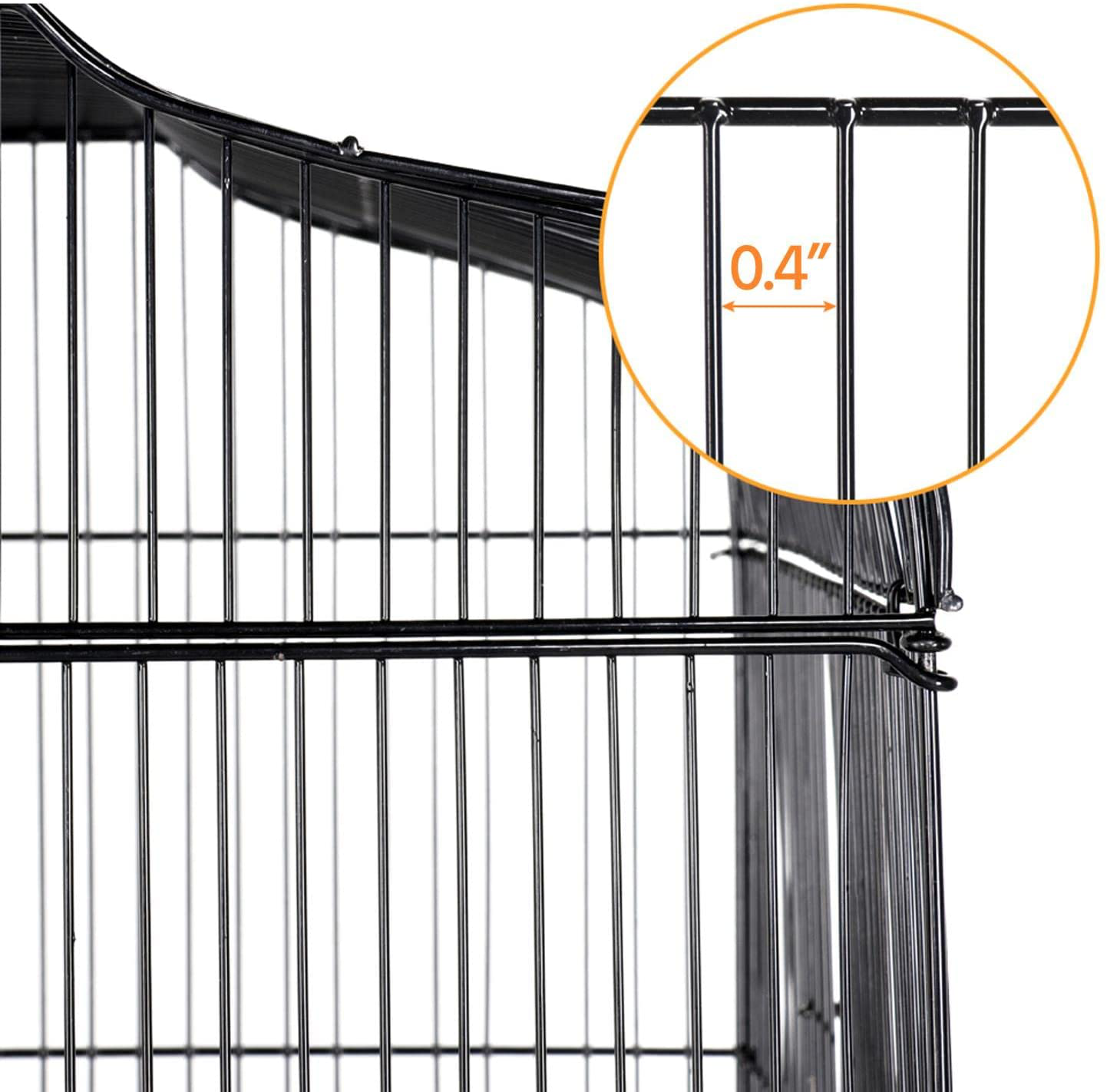 Topeakmart Open Play Top Large Parakeet Bird Cage for Small Birds Parrots Budgies Finches Canaries Lovebirds Metal Bird Cage with Rolling Stand Animals & Pet Supplies > Pet Supplies > Bird Supplies > Bird Cages & Stands Topeakmart   