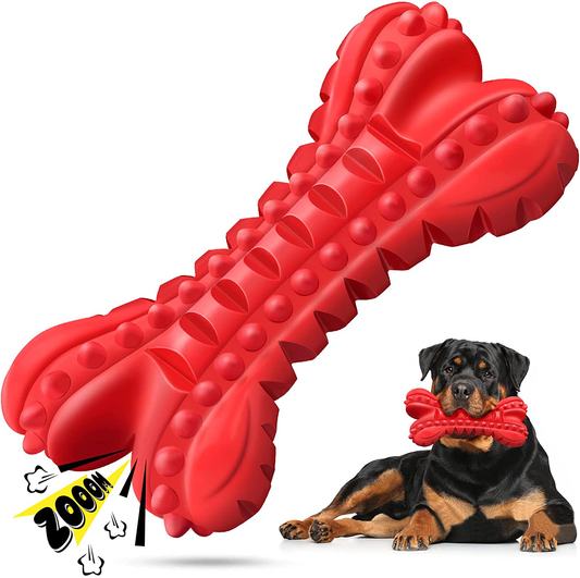 Dog Toys for Aggressive Chewers Large Breed, Durable Dog Chew Toy, Nearly Indestructible Dog Toys for Large Dogs, Tough Natural Rubber Puppy Chew Toys for Medium Dog Teeth Cleaning Animals & Pet Supplies > Pet Supplies > Dog Supplies > Dog Toys LEGEND SANDY Red Bone  
