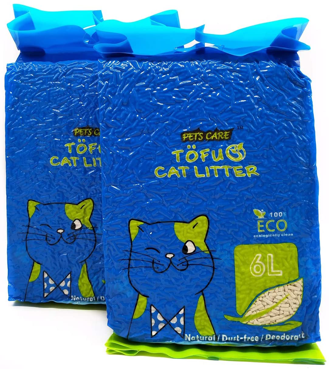 PETS CARE TOFU CAT Litter, Two Bags, 12 LBS.
