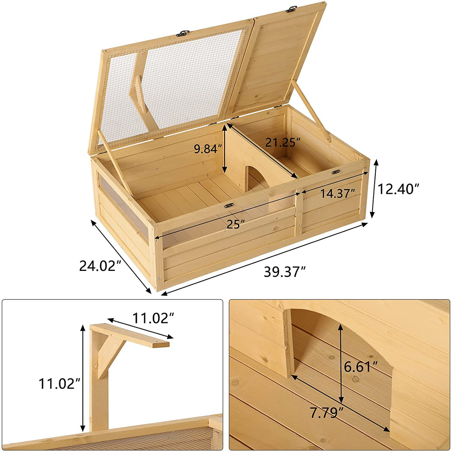 Grepatio Tortoise Enclosure, Tortoise House with Light Support Frame,Large Tortoise Habitat for Small Animals-Upgraded Weatherproof Bottom Animals & Pet Supplies > Pet Supplies > Small Animal Supplies > Small Animal Habitat Accessories Grepatio   