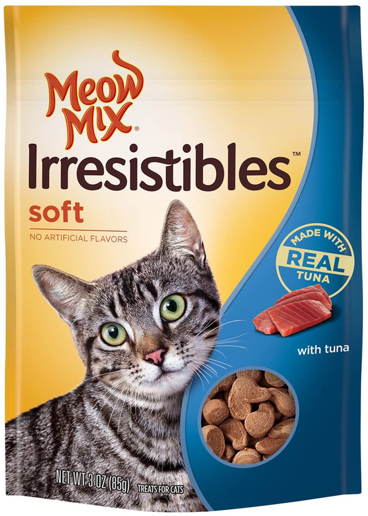 Meow Mix Irresistible Soft Cat Treats with Real Tuna, 3 Oz