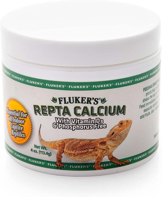 Fluker'S Calcium Reptile Supplement with Added Vitamin D3 Animals & Pet Supplies > Pet Supplies > Reptile & Amphibian Supplies > Reptile & Amphibian Habitat Accessories Fluker's 4 Ounce (Pack of 1)  