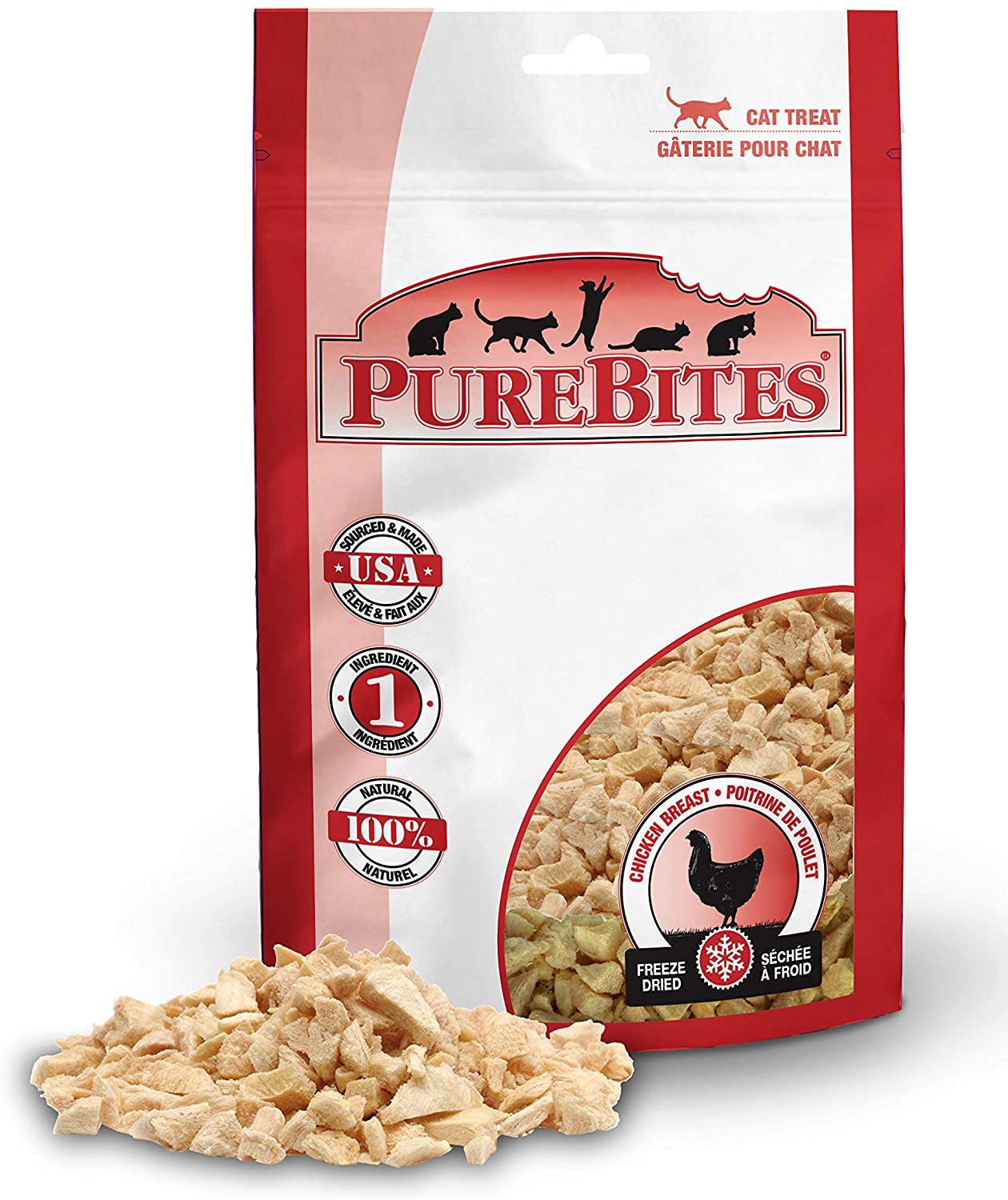 Purebites Freeze Dried Chicken Breast Cat Treats, Made in USA Animals & Pet Supplies > Pet Supplies > Cat Supplies > Cat Treats PureBites 1.09 Ounce (Pack of 1)  