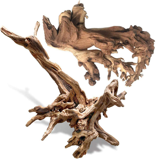 PINVNBY Natural Large Driftwood for Aquarium Decorations Assorted Branches Dearded Dragon Tank Accessories Terrarium Decor 2 Pack Animals & Pet Supplies > Pet Supplies > Fish Supplies > Aquarium Decor PINVNBY   