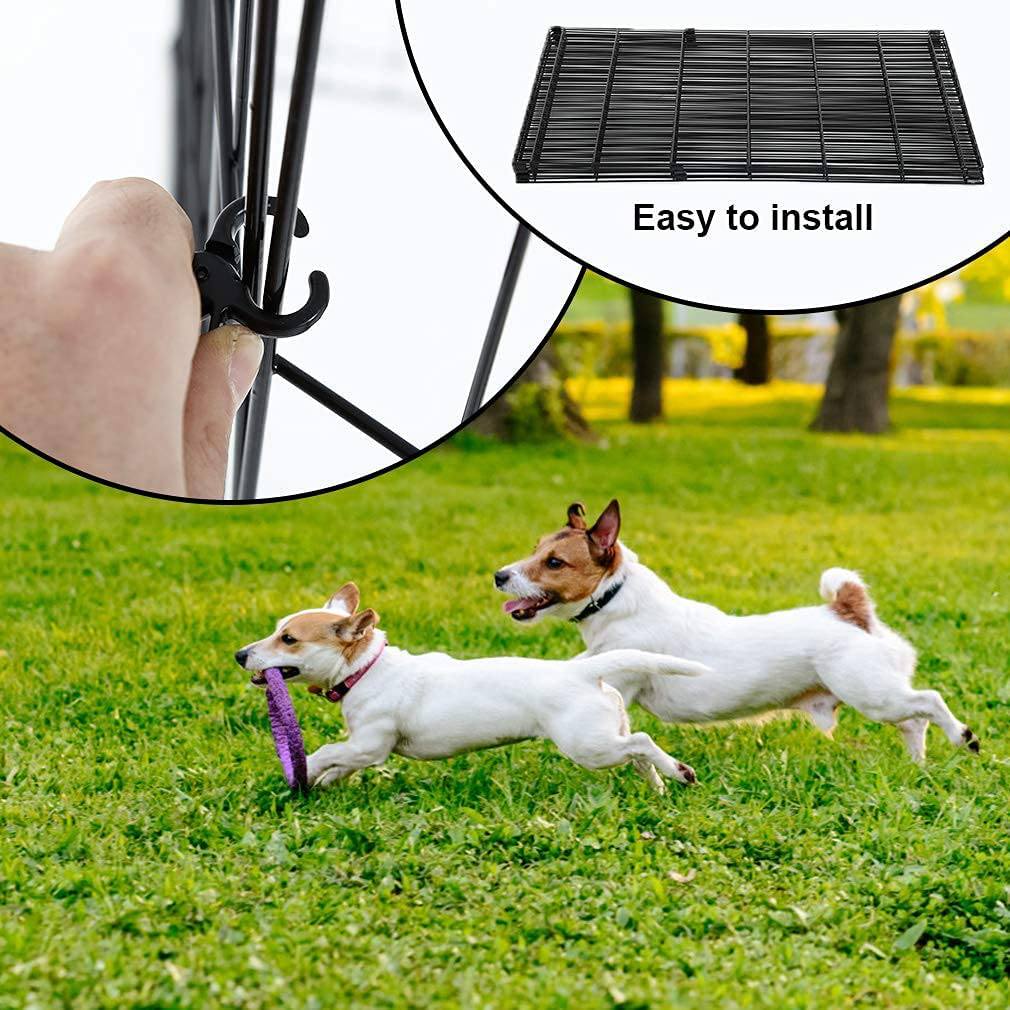 Dog Pen Dog Playpen Puppy Pet Playpen 8 Panel Indoor Outdoor Metal