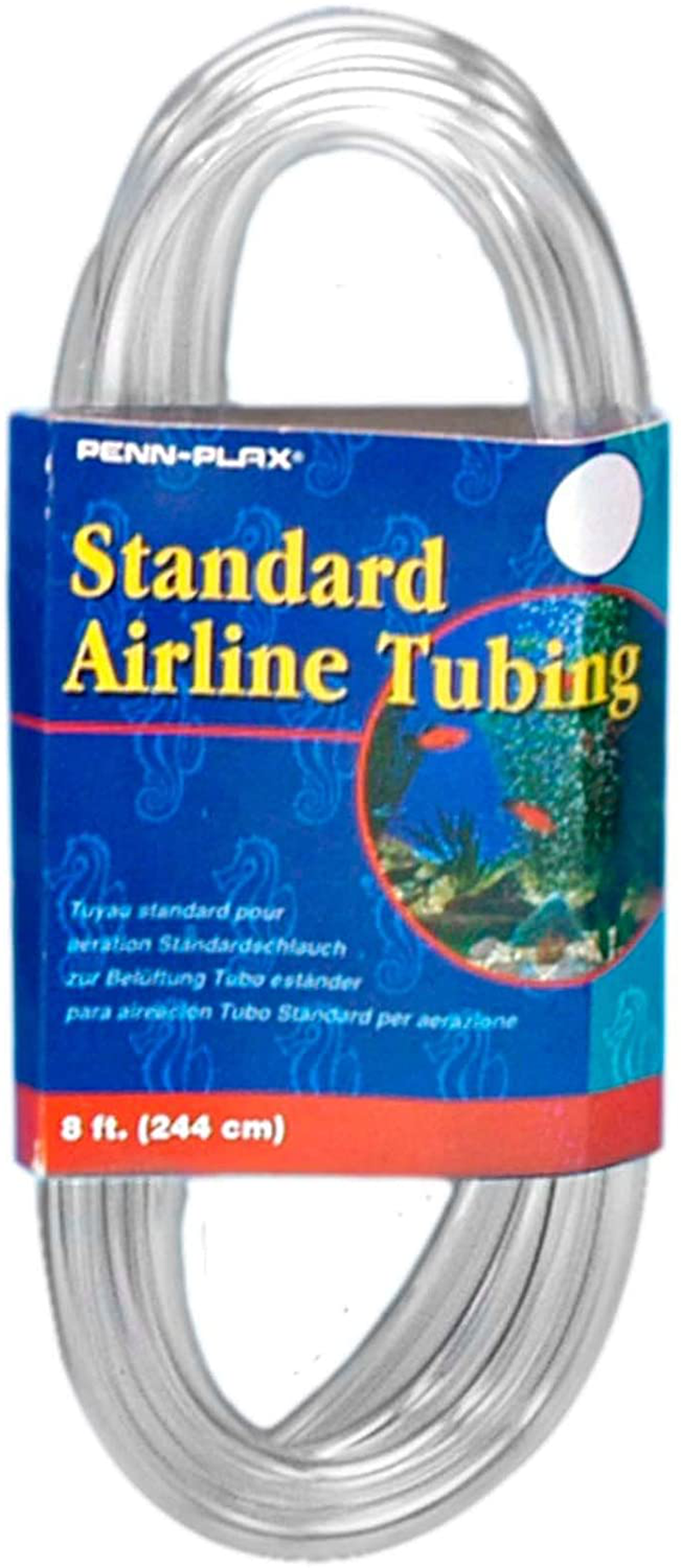 Penn Plax Airline Tubing for Aquariums –Clear and Flexible Resists Kinking, 8 Feet Standard (Packaging May Vary) Animals & Pet Supplies > Pet Supplies > Fish Supplies > Aquarium & Pond Tubing Penn-Plax   