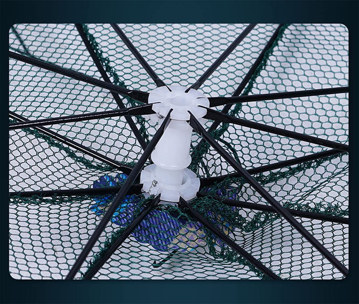 Crawfish Trap，Crab Fish Trap,Umbrella Foldable Magic Fishing Bait Trap for Catching Small Bait Fish Eels Crab Lobster Minnows Shrimp with 18 Feets Nylon Rope 2 Pack Animals & Pet Supplies > Pet Supplies > Fish Supplies > Aquarium Fish Nets PuDong   