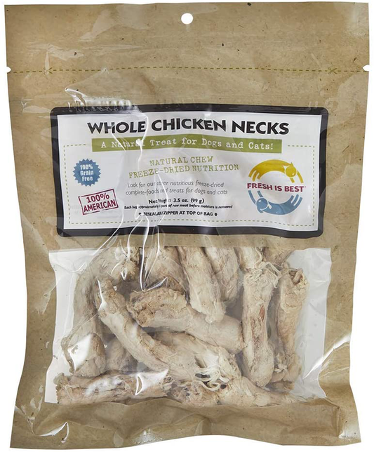 Fresh Is Best Freeze Dried Raw Chicken Treats - Dog & Cat Treats - Made in the USA Animals & Pet Supplies > Pet Supplies > Small Animal Supplies > Small Animal Treats Fresh Is Best Chicken Necks  