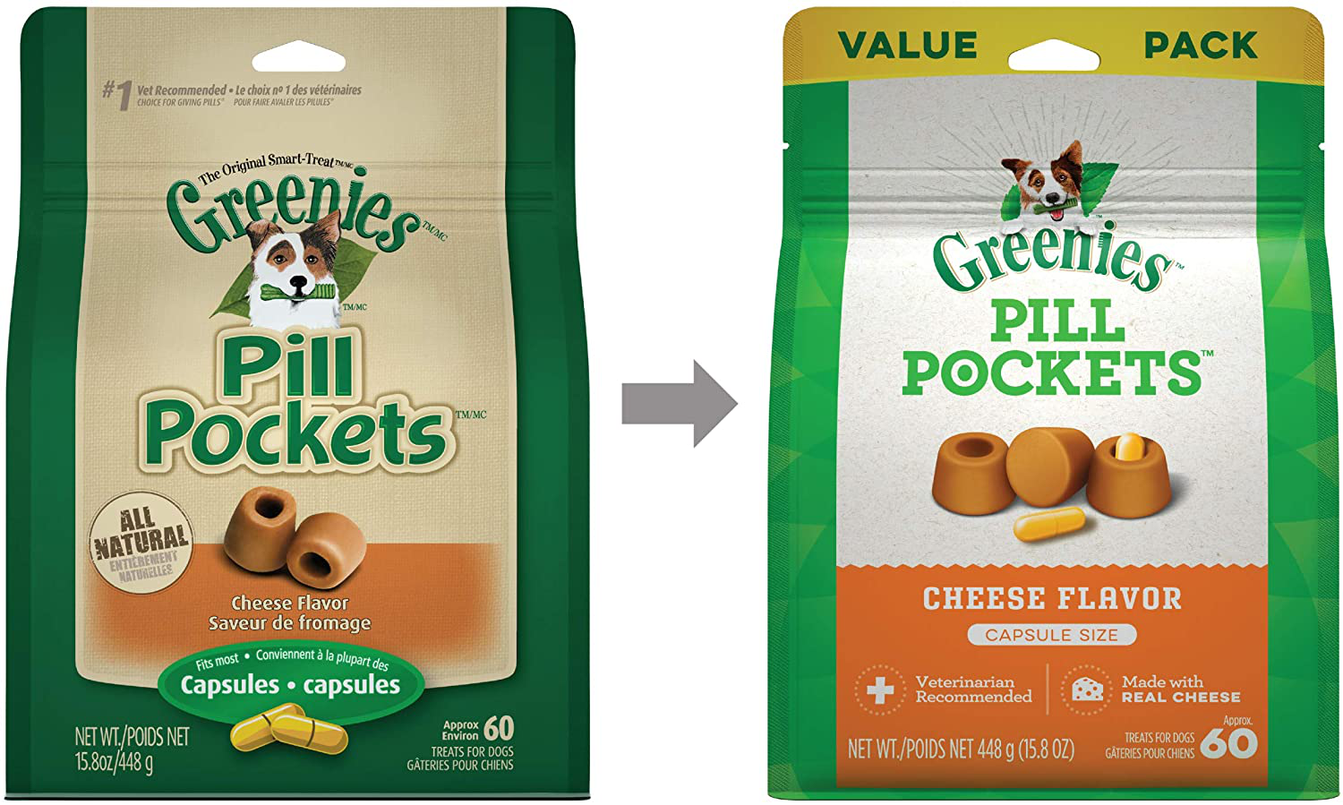 Greenies Pill Pockets Natural Dog Treats, Capsule Size, Cheese Flavor Animals & Pet Supplies > Pet Supplies > Small Animal Supplies > Small Animal Treats Greenies   