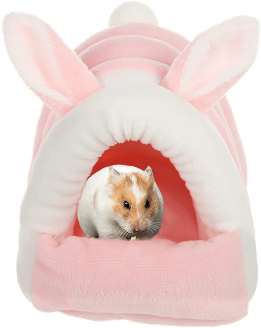 Mictovin Hamster Bed House for Winter Cozy Hamster Bedding Cage Accessories Warm Hamster Habitat Small Animal Houses for Hamster Bearded Dragon Hedgehog Rat Animals & Pet Supplies > Pet Supplies > Small Animal Supplies > Small Animal Habitat Accessories Mictovin   
