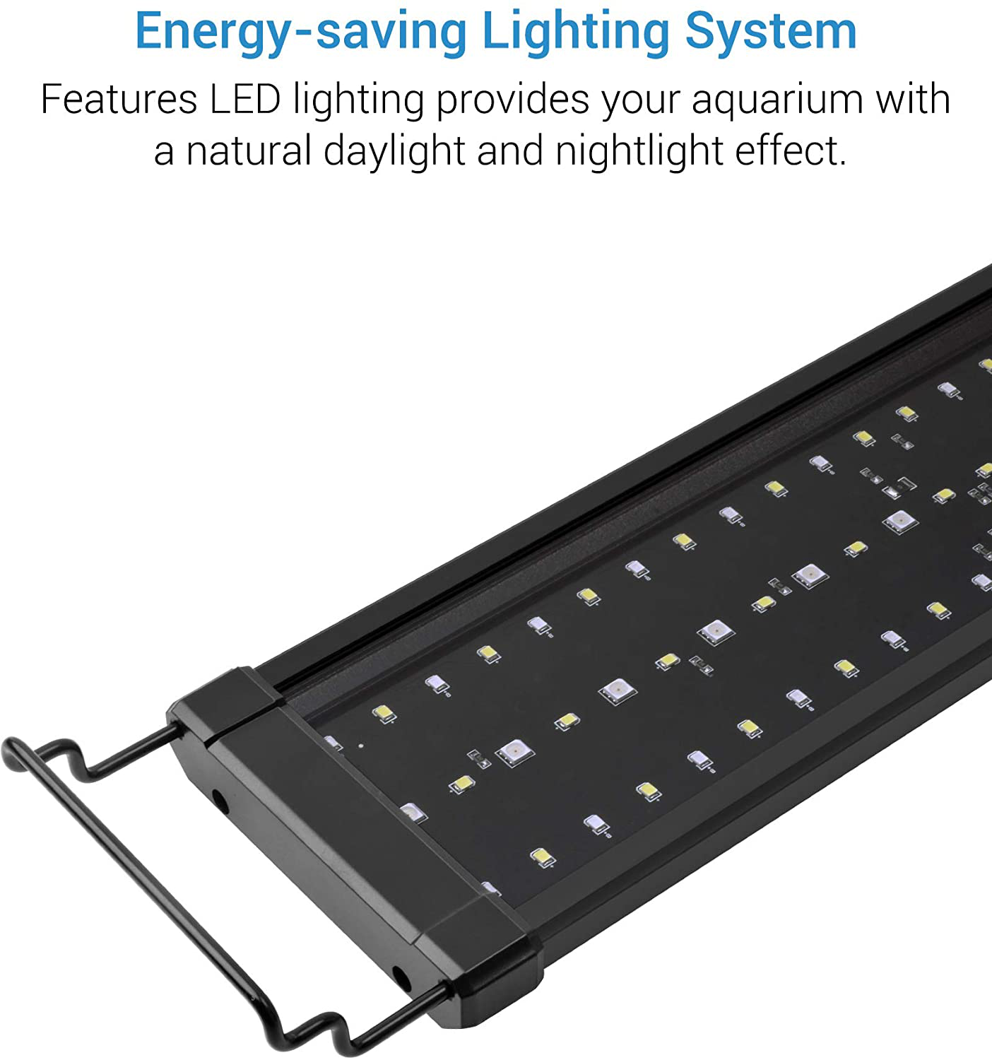 NICREW Saltwater Aquarium Light, Marine LED Fish Tank Light for Coral Reef Tanks, 2-Channel Timer Included