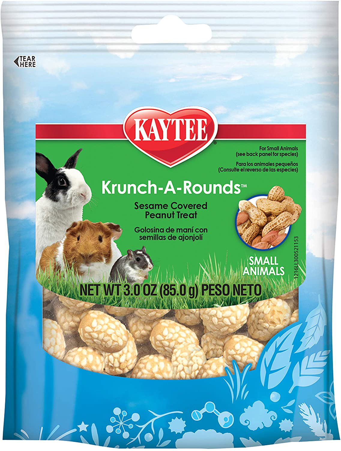 Kaytee Fiesta Krunch-A-Rounds with Peanut Center for All Small Animals