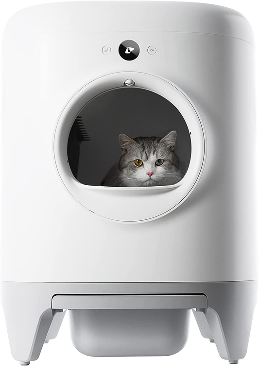 PETKIT Pura X Self-Cleaning Cat Litter Box, No Scooping Automatic Cat Litter Box Fr Multiple Cats, Xsecure/Odor Removal/App Control Automatic Cat Littler Box with Mat Animals & Pet Supplies > Pet Supplies > Cat Supplies > Cat Furniture PETKIT   
