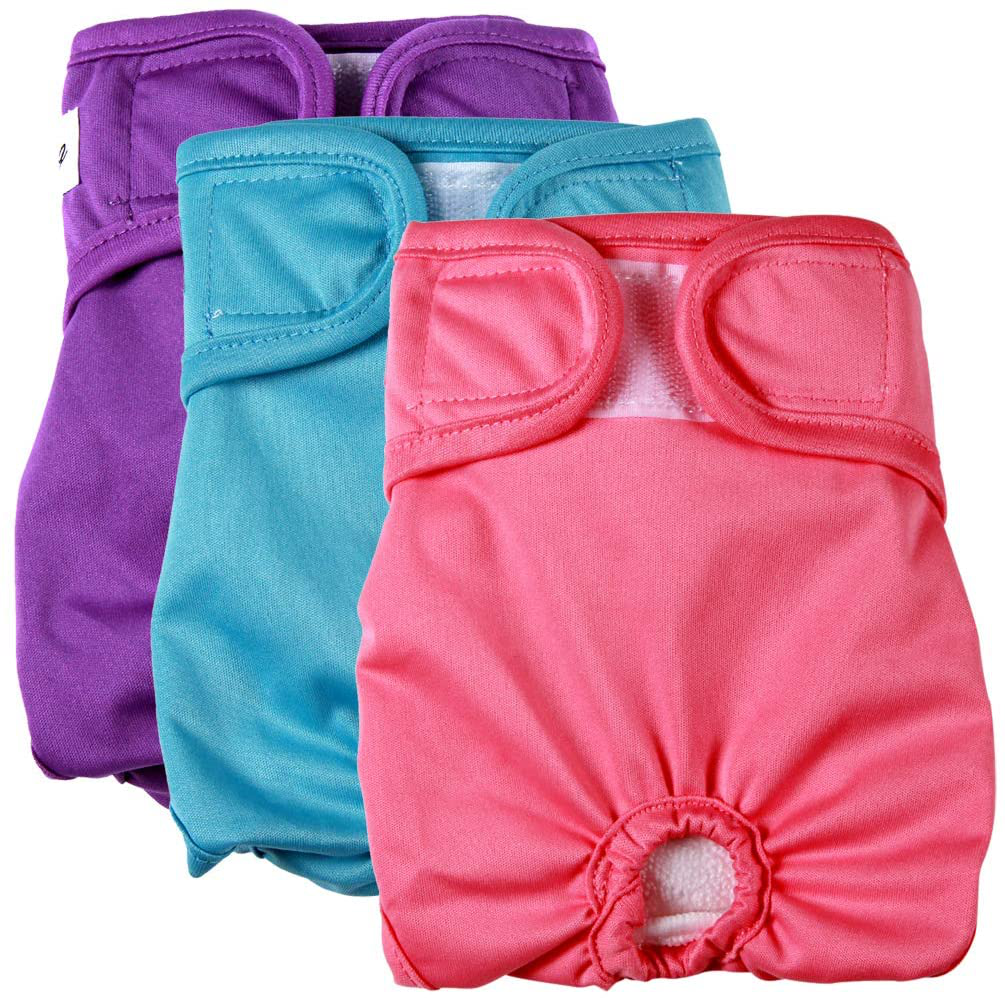 Joydaog(3 Pack Small Dog Diapers for Female Reusable Premium Puppy Nappie with Detachable Diaper Pad Animals & Pet Supplies > Pet Supplies > Dog Supplies > Dog Diaper Pads & Liners JoyDaog   