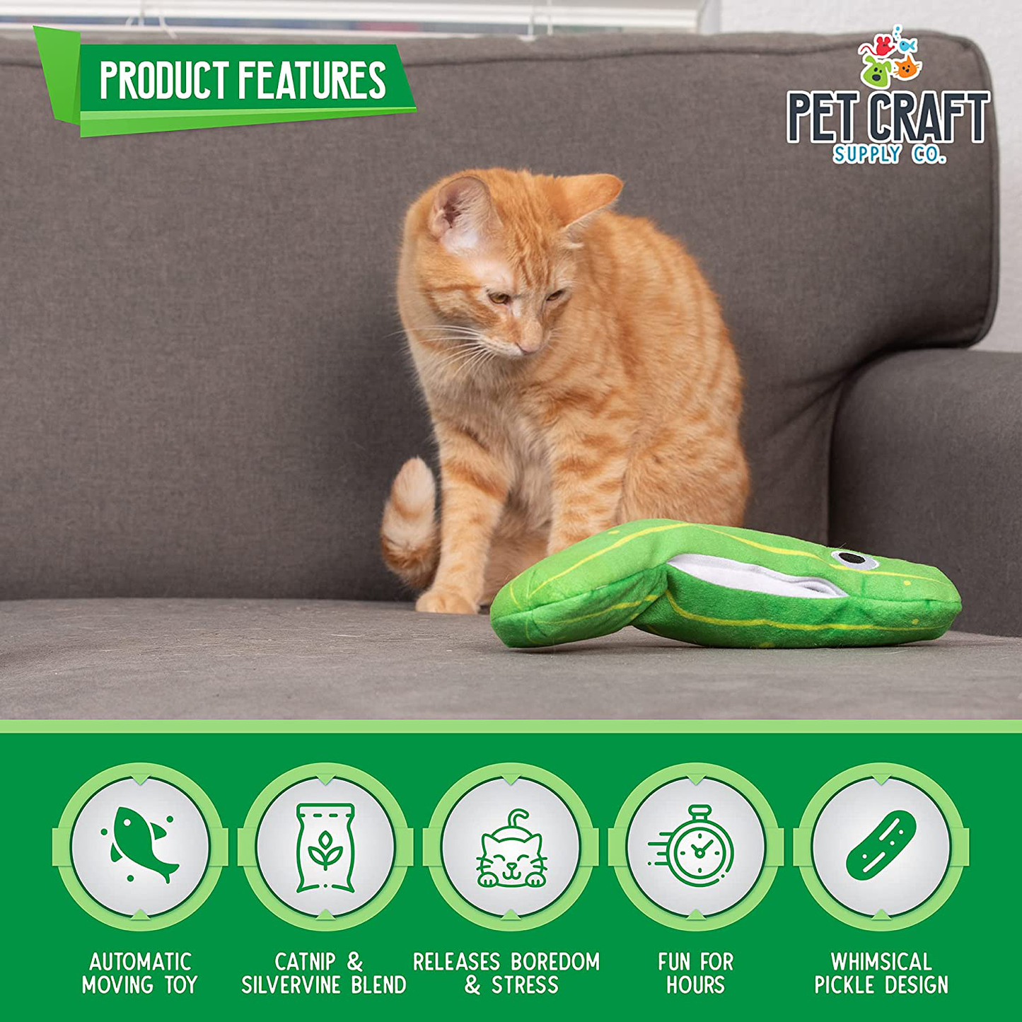 Pet Craft Supply Wiggle Pickle and Shimmy Shark Flipper Flopper Interactive Electric Realistic Flopping Wiggling Moving Fish Potent Catnip and Silvervine Cat Toy Animals & Pet Supplies > Pet Supplies > Cat Supplies > Cat Toys Pet Craft Supply   