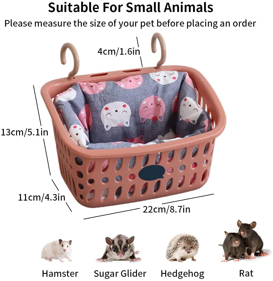 Jwshang Rat Bed, Hamster Hammock Hanging Basket Warm Bed, Rat Cage Accessories and Habitats, Small Animals Removable Nest Mat for Hamster, Sugar Glider, Rat Animals & Pet Supplies > Pet Supplies > Small Animal Supplies > Small Animal Habitat Accessories JWShang   