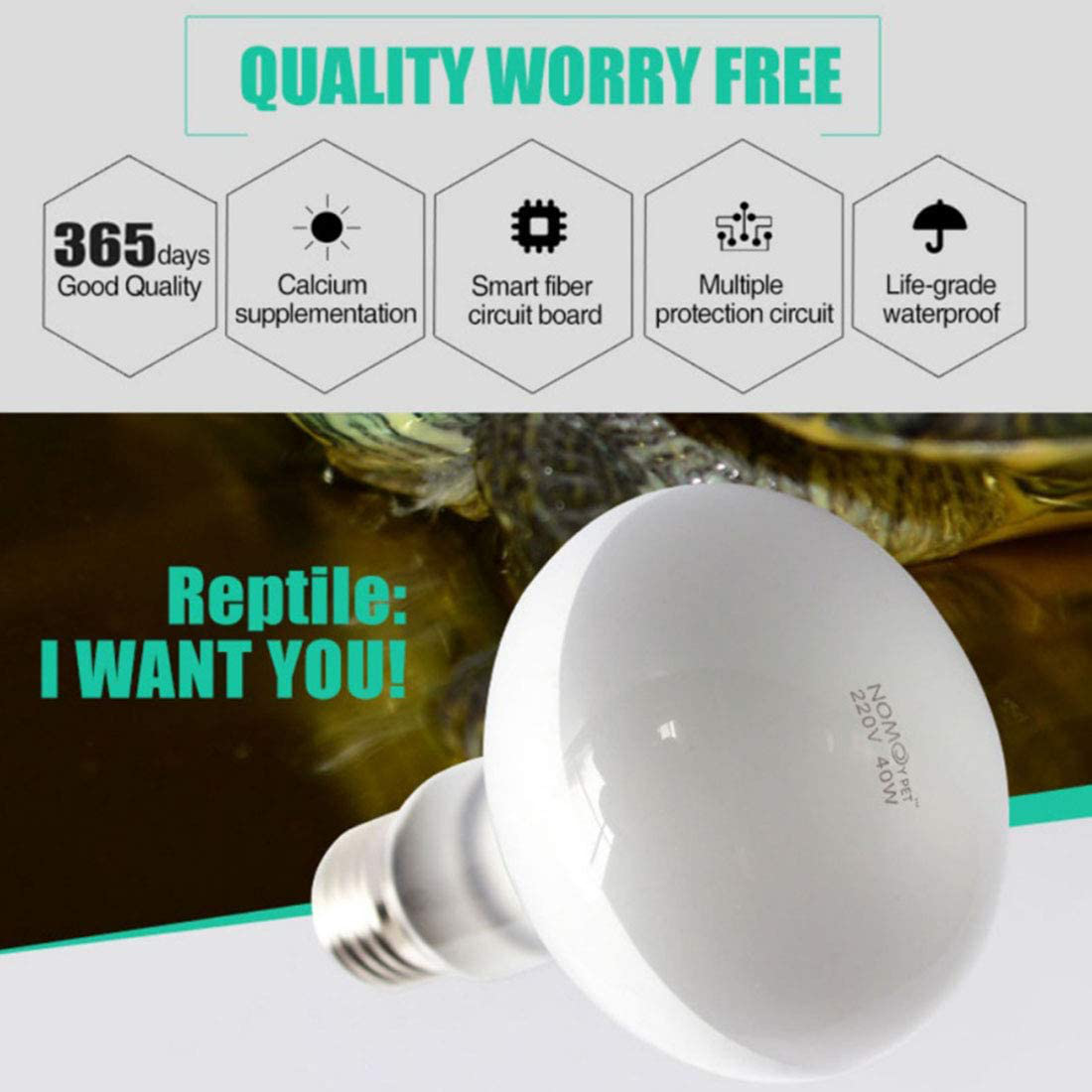 Aollan 2 Pack 100W UVA Basking Spot Heat Lamp Soft White Light Glass Heat Bulb for Reptiles and Amphibians (White)