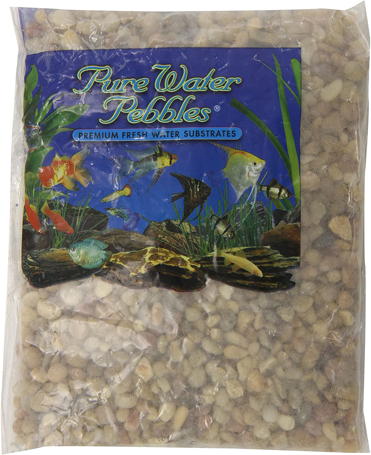 Pure Water Pebbles Aquarium Gravel, 2-Pound, Cumberland River Gems