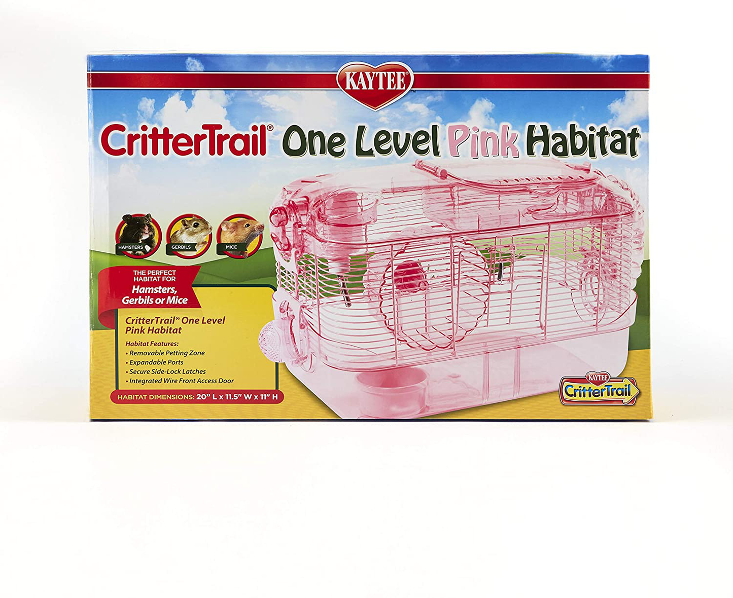 Kaytee Crittertrail 1-Level Pink Habitat Animals & Pet Supplies > Pet Supplies > Small Animal Supplies > Small Animal Habitats & Cages Central Garden & Pet   