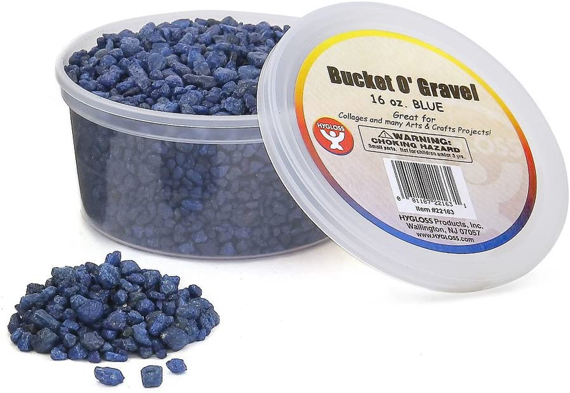 Hygloss Products Craft Rocks, Mini Stones for Art Projects - Bucket O' Gravel, Neon Purple, 1 Lb