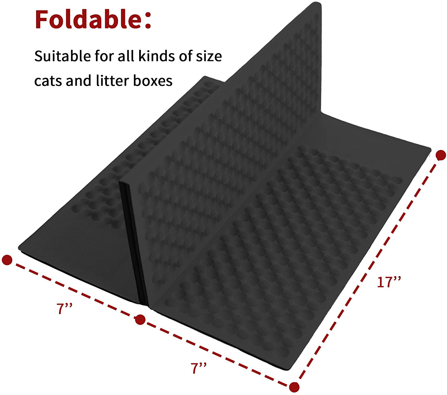 Jongee Cat Litter Mat Foldable Honeycomb Urine&Water Proof Esay Clean Cat Litter Box Mat Animals & Pet Supplies > Pet Supplies > Cat Supplies > Cat Litter Box Mats Jongee   