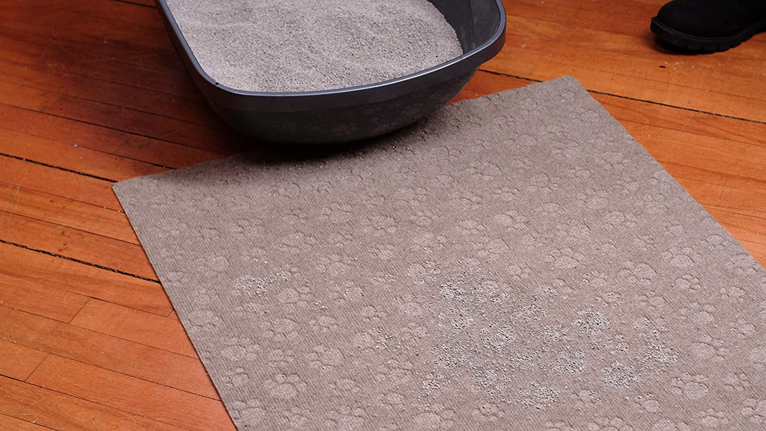 Drymate Premium Litter Trapping Mat, Cat Litter Mat, Debossed Paw Design Traps Litter from Box and Cats, Soft on Kitty Paws - Absorbent/Waterproof/Urine-Proof - Machine Washable, Durable, (USA Made) Animals & Pet Supplies > Pet Supplies > Cat Supplies > Cat Litter Box Mats Drymate   