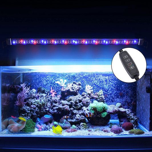 Extendable Full-Spectrum Aquarium Light 50000H Lighting Fish Tank Light, Live Fish Freshwater LED Light, Adjustable Brightness & Lighting Time (30Inch) Animals & Pet Supplies > Pet Supplies > Fish Supplies > Aquarium Lighting DEYIOU 30inch  