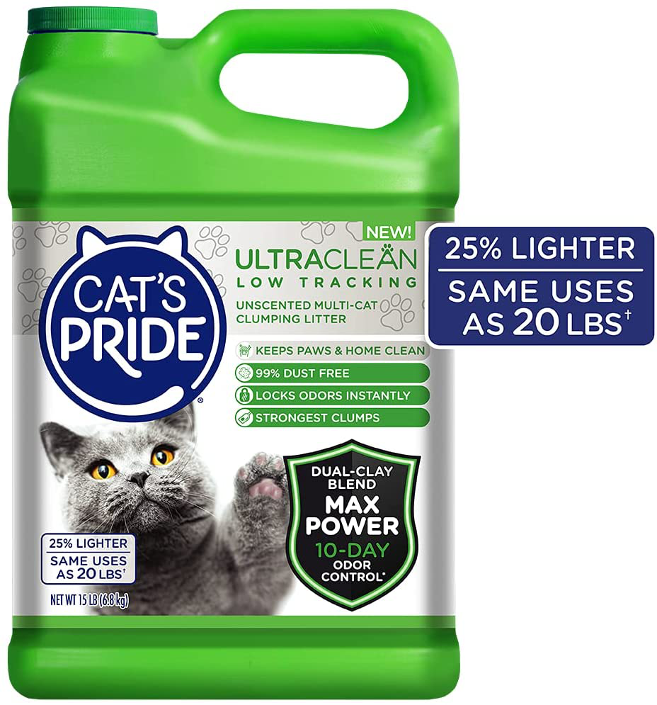 Cat’S Pride Ultra Clean Low Tracking Multi-Cat Clumping Litter 15 Pounds Animals & Pet Supplies > Pet Supplies > Cat Supplies > Cat Litter Cat's Pride   