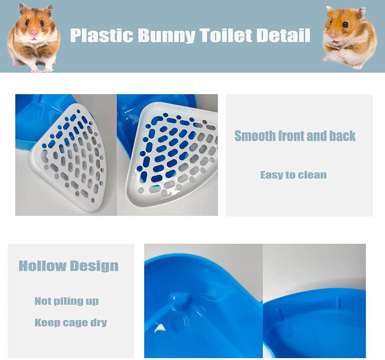 PINVNBY Guinea Pig Litter Box Triangle Potty Trainer Corner Litter Pan Bunny Litter Tray Hamster Plastic Corner Toilet Box for Chinchillas Ferret Small Animal Animals & Pet Supplies > Pet Supplies > Small Animal Supplies > Small Animal Bedding PINVNBY   