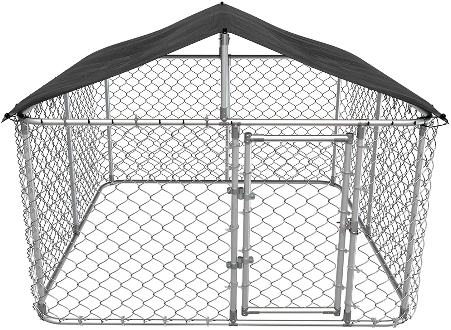 Kullavik Dog Kennel Outdoor with Heavy Duty Galvanized Chain Link Dog Cage Chicken Coop Hen House, UV & Water Resistant Black Proof Cover Animals & Pet Supplies > Pet Supplies > Dog Supplies > Dog Kennels & Runs Kullavik   