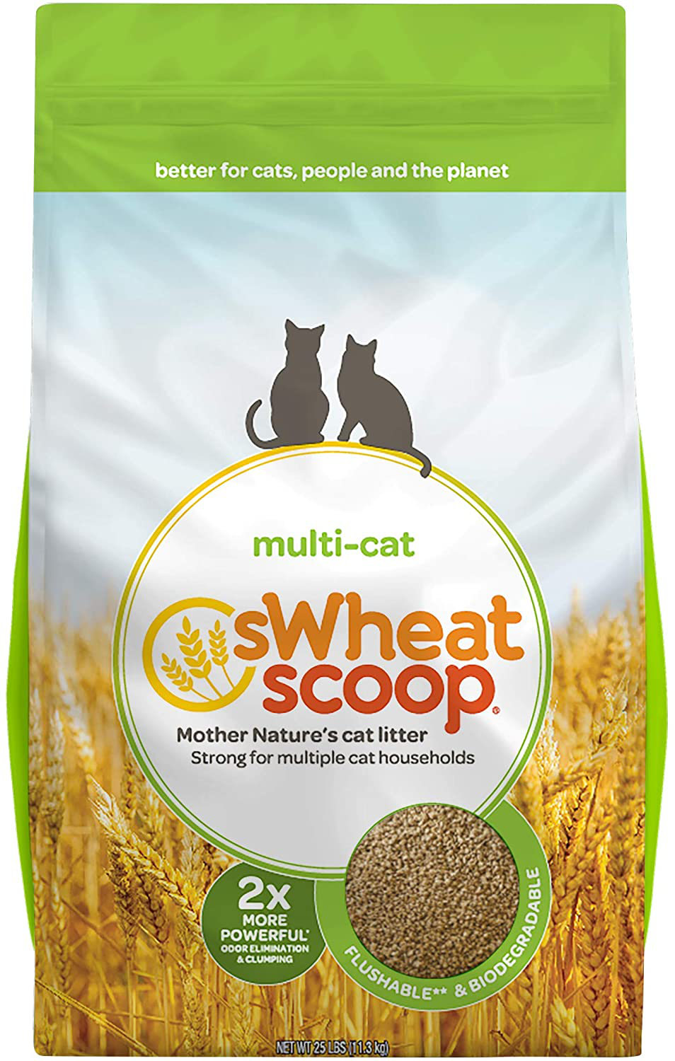 Swheat Scoop Wheat-Based Natural Cat Litter Animals & Pet Supplies > Pet Supplies > Cat Supplies > Cat Litter Swheat Scoop Multi Cat 25 Pound 