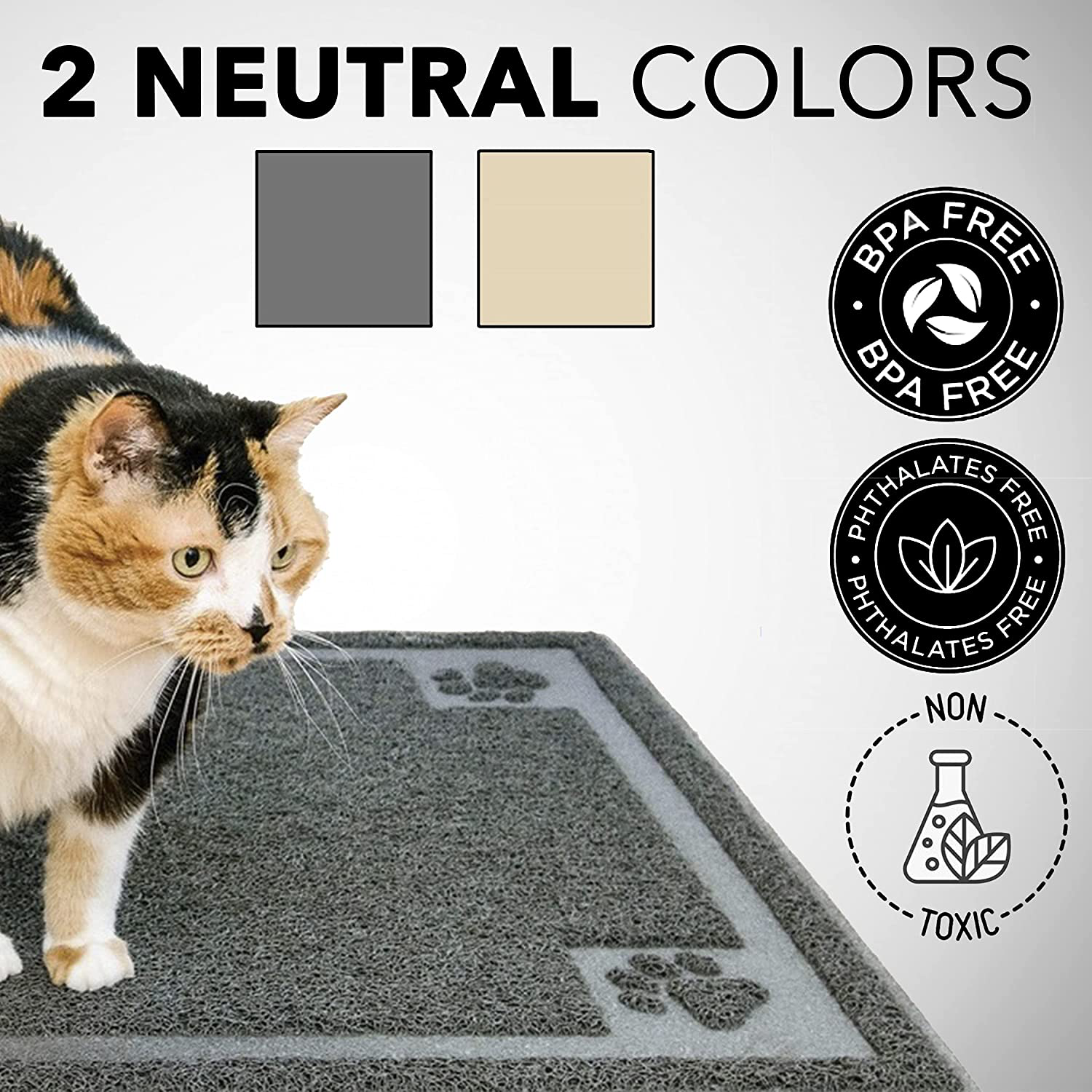 PETUPPY petuppy premium durable cat litter mat, xl size 47x36