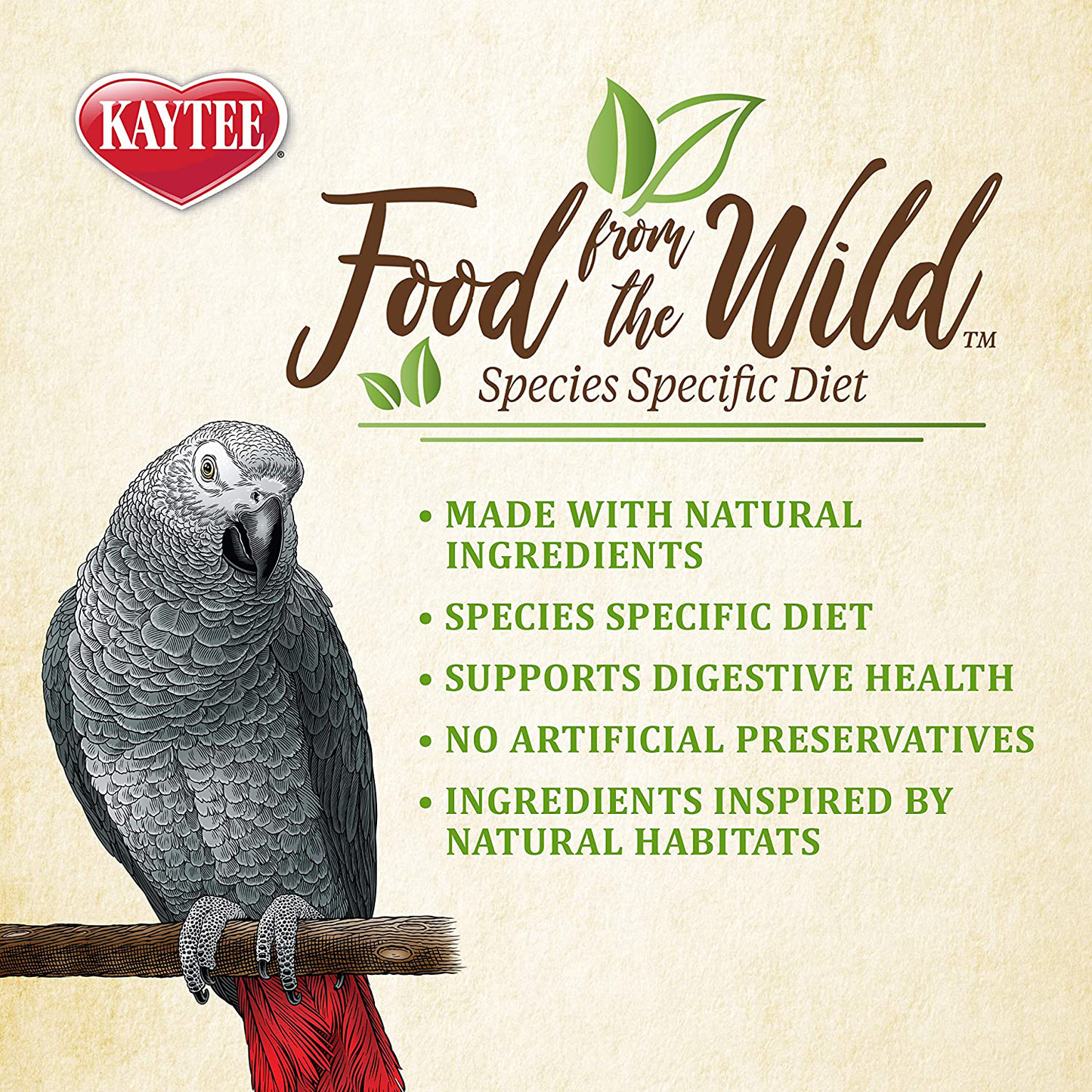 Kaytee Food from the Wild, Parrot Food, 2.5 Pounds