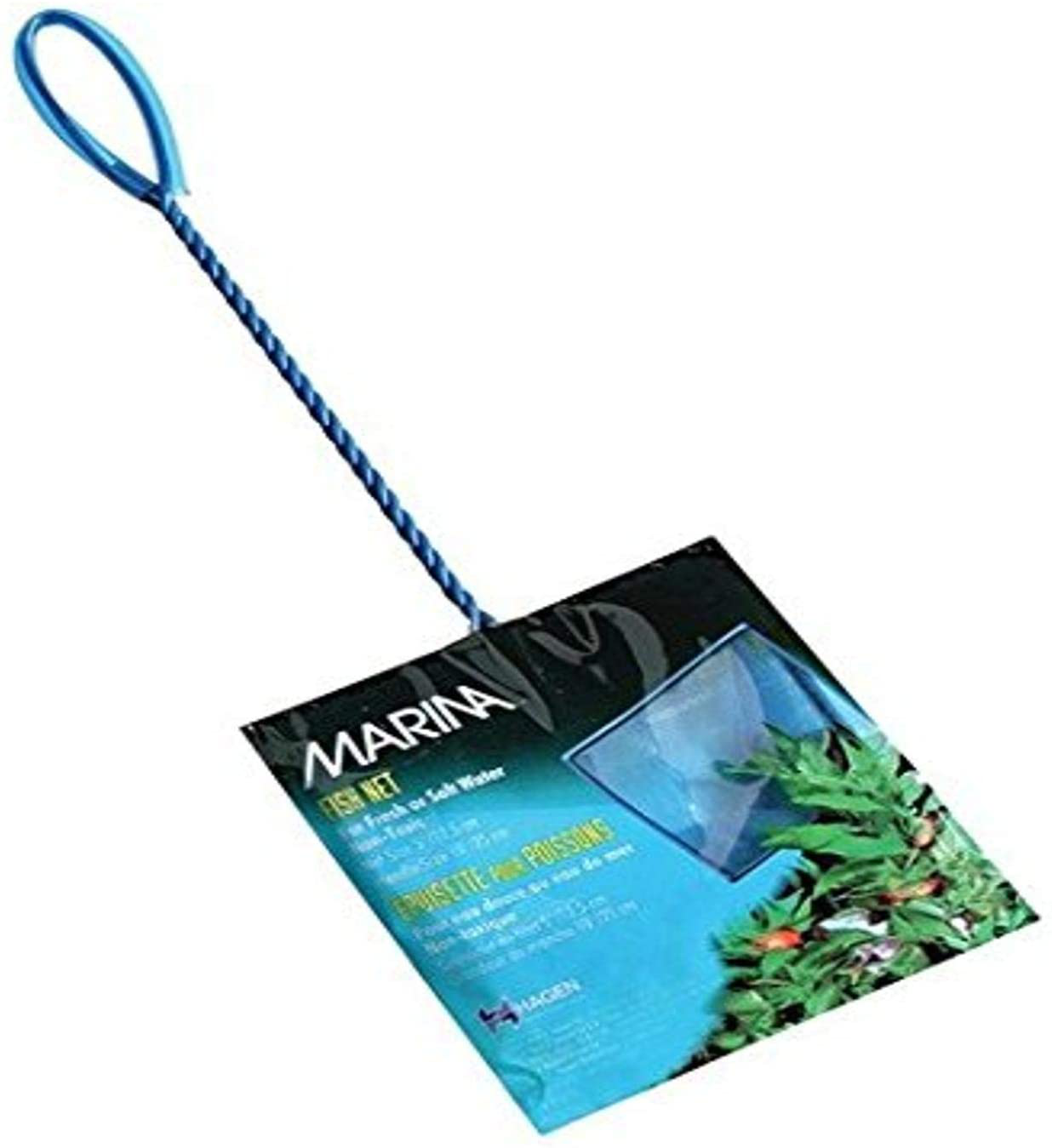 Marina Blue Fine Nylon Net with Handle, Aquarium Maintenance Tool, Blue Animals & Pet Supplies > Pet Supplies > Fish Supplies > Aquarium Fish Nets Rolf C. Hagen (USA) Corp. Medium - 5"  